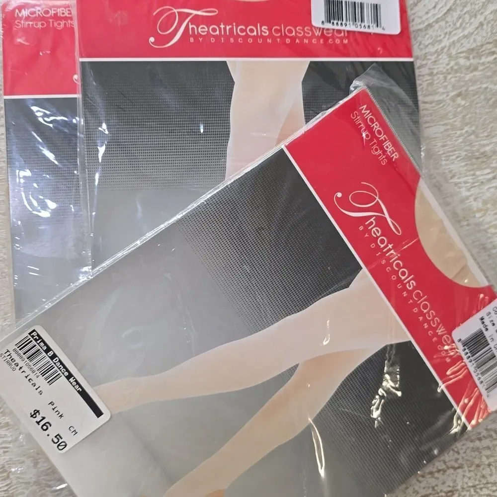 Theatricals Classwear Kids Dance Stirrup Tights Color Pink